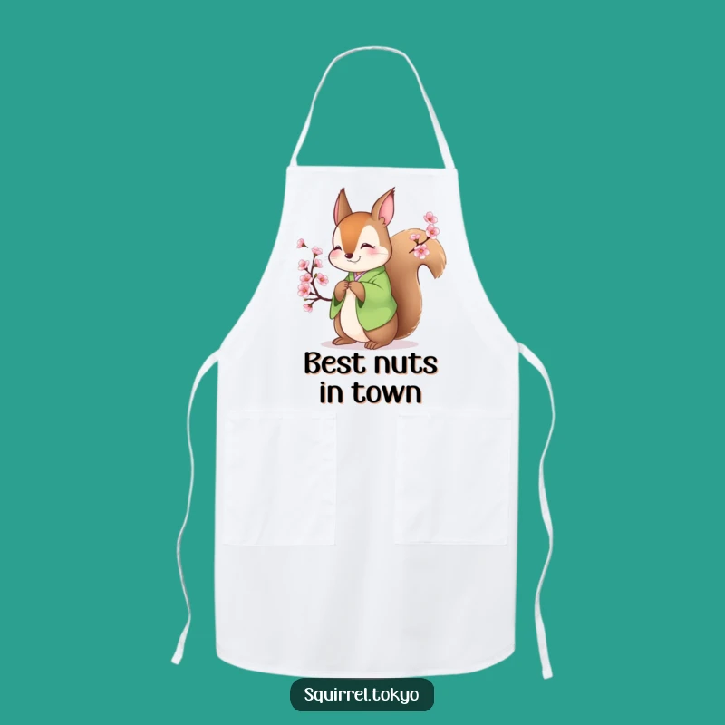 Funny Squirrel Kimono Apron: Chef Squirrel Bowing Gracefully, Practical Funny Gift