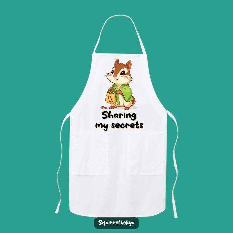 Funny Chipmunk Kimono Apron: Kitchen Generosity, Whimsical Cooking Gift