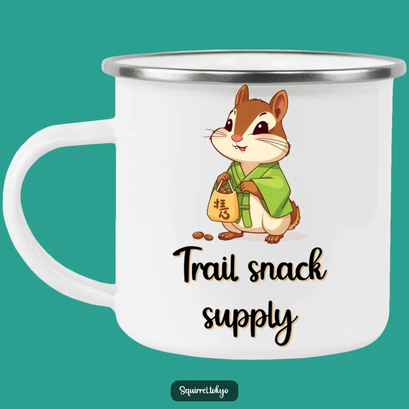 Funny Chipmunk Kimono Camping Mug: Durable Woodland Mug, Whimsical Outdoor Gift