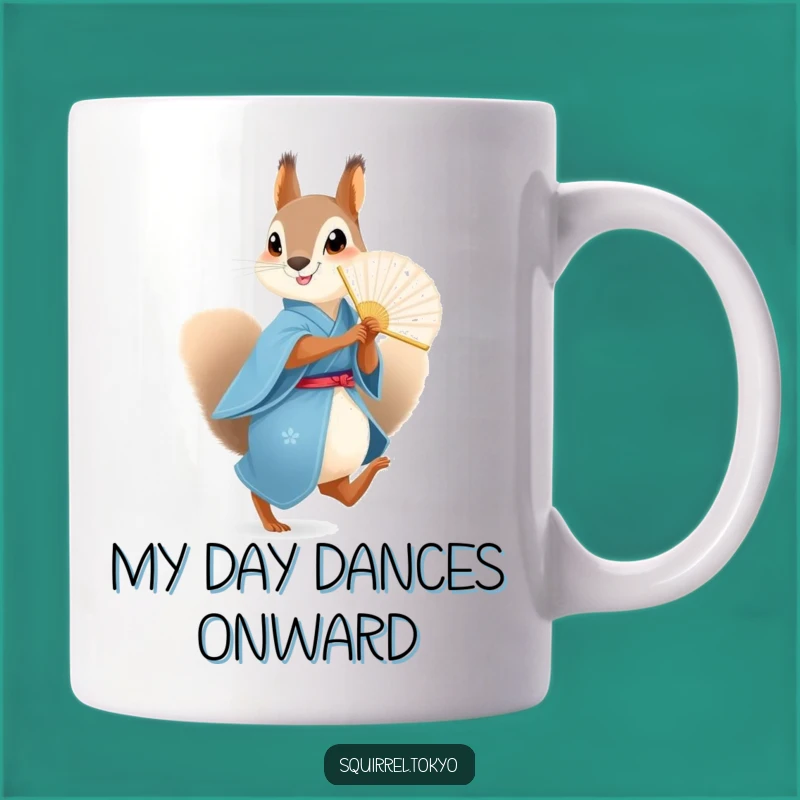 Funny Squirrel Fan Mug: Playful Dancer, Perfect Funny Gift for Lively Spirits