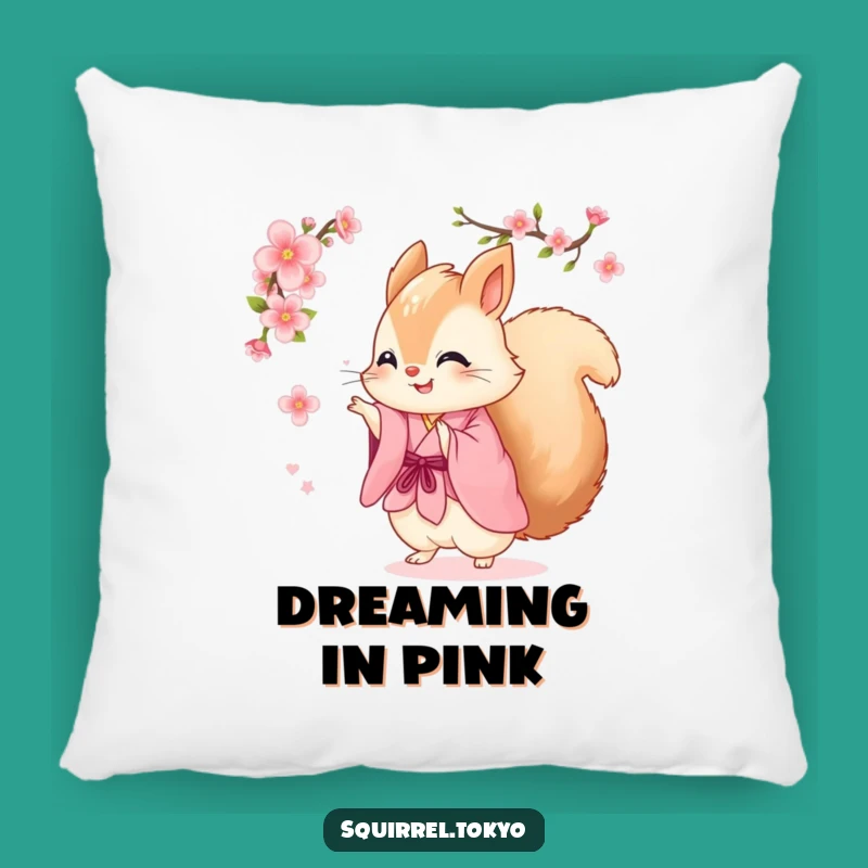 Funny Squirrel Kimono Pillow: Cozy Spinning Squirrel Cushion, Cheerful Funny Gift Accent