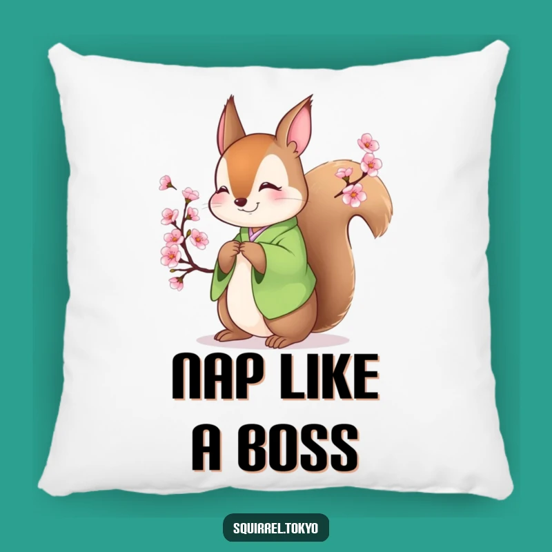 Funny Squirrel Kimono Pillow: Cozy Bowing Squirrel Cushion, Perfect Funny Gift Accent