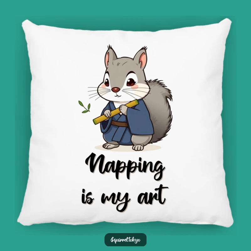 Funny Stoic Squirrel Kimono Pillow - Comfortable and Hilarious Home Accent
