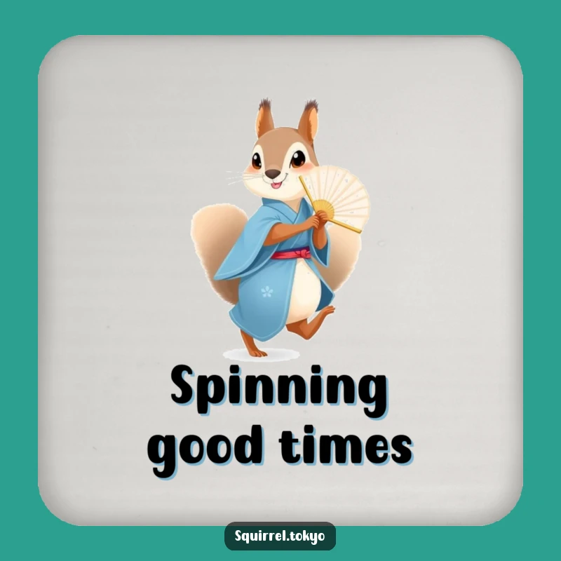 Funny Squirrel Fan Coaster: Protect Surfaces with Playfulness, Unique Funny Gift