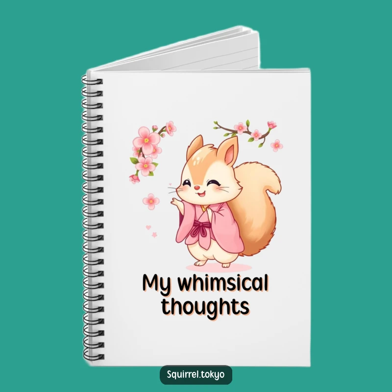 Funny Squirrel Kimono Notebook: Journal Joyful Moments with Spinning Squirrel, Great Funny Gift